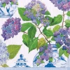 Hydrangeas and Porcelain Paper Dinner Napkins - 20 Per Package