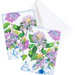 Hydrangeas and Porcelain Assorted Boxed Note Cards - 8 Note Cards & 8 Envelopes