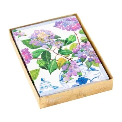 Hydrangeas and Porcelain Assorted Boxed Note Cards - 8 Note Cards & 8 Envelopes