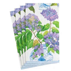 Hydrangeas and Porcelain Paper Guest Towel Napkins - 15 Per Package