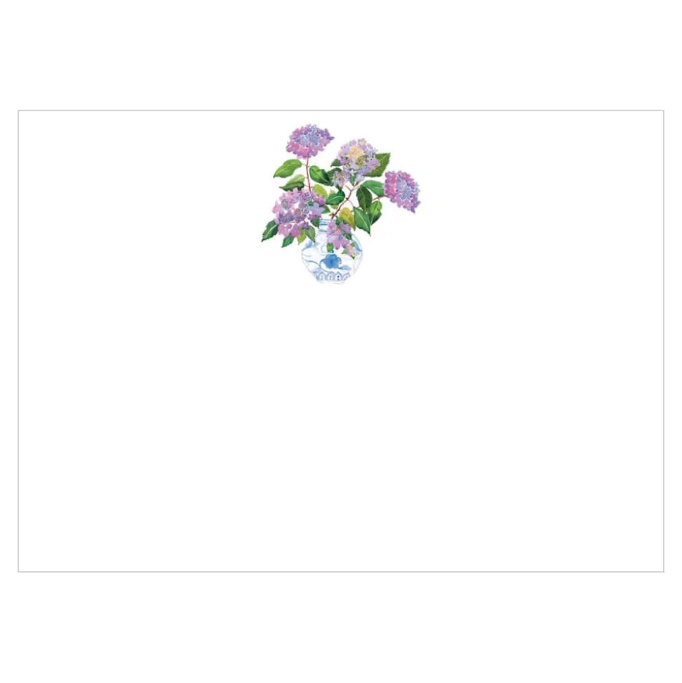 Hydrangeas And Porcelain Correspondence Cards - 12 Per Package