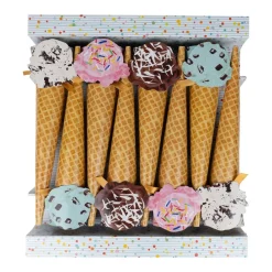 Ice Cream Cones Party Cone Crackers 10 Inch - 8 per box