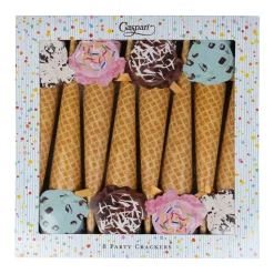 Ice Cream Cones Party Cone Crackers 10 Inch - 8 per box