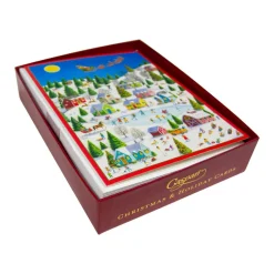 Ice Skating at Christmas Large Boxed Christmas Cards - includes 15 cards & envelopes