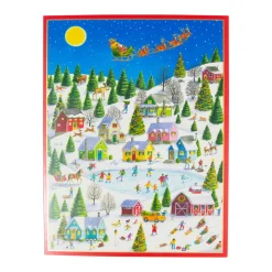 Ice Skating at Christmas Large Boxed Christmas Cards - includes 15 cards & envelopes
