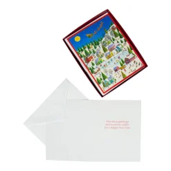 Ice Skating at Christmas Large Boxed Christmas Cards - includes 15 cards & envelopes