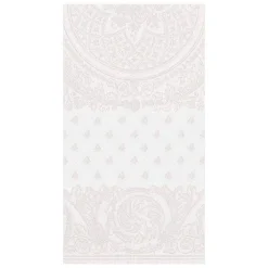 Jacquard Linen Paper Linen Guest Towel Napkins in White - 12 Per Package