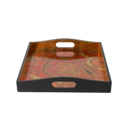 Jaipur Fuchsia Lacquer Square Tray - 14