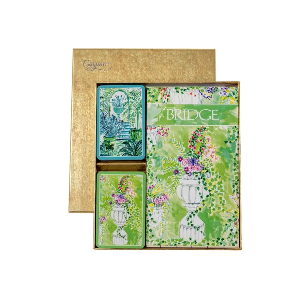Jardin De Luxembourg Bridge Gift Sets - 2 Playing Card Decks & 2 Score Pads