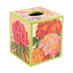 Jefferson's Garden Study Lacquer Tissue Box Cover in Gold - 1 Each