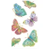 Jeweled Butterflies Paper Guest Towel Napkins in Pearl - 15 Per Package