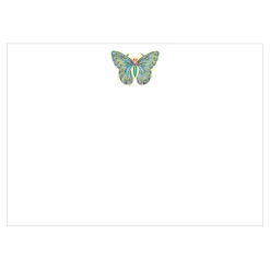 Jeweled Butterfly Foil Correspondence Cards - 12 Per Package