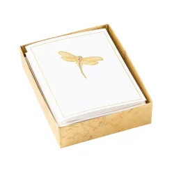 Jeweled Insects Foil Embossed Assorted Boxed Note Cards - 10 Note Cards & 10 Envelopes