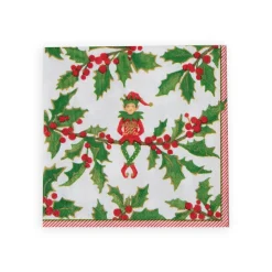 Jingle Elves Cocktail Napkins - 20 Per Package