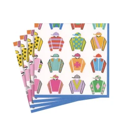Jockey Silks Cocktail Napkin - package of 20
