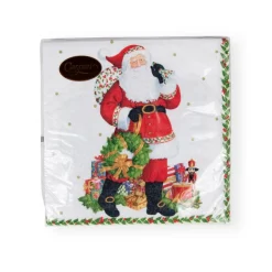 Jolly St. Nick Paper Luncheon Napkins - 20 Per Package