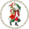 Jolly St. Nick Round Paper Placemats - 12 Per Package
