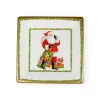 Jolly St. Nick Square Paper Dinner Plates - 8 Per Package