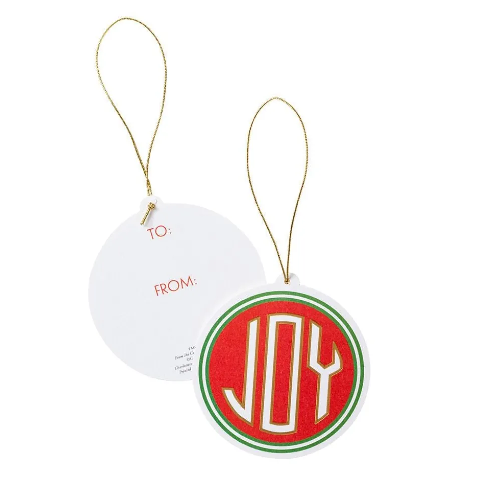 Joy Die-Cut Gift Tags in Gold Foil - 4 Per Package