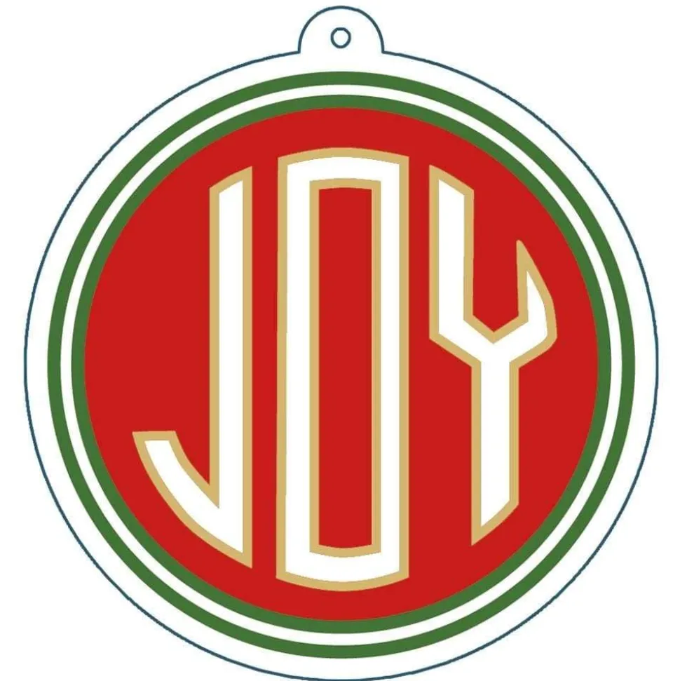 Joy Die-Cut Gift Tags in Gold Foil - 4 Per Package