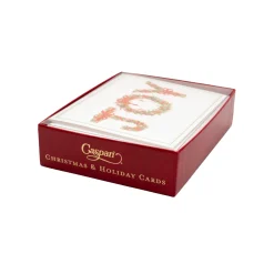 Joy Peppermint Garland Petite Boxed Christmas Cards - includes 15 cards & envelopes