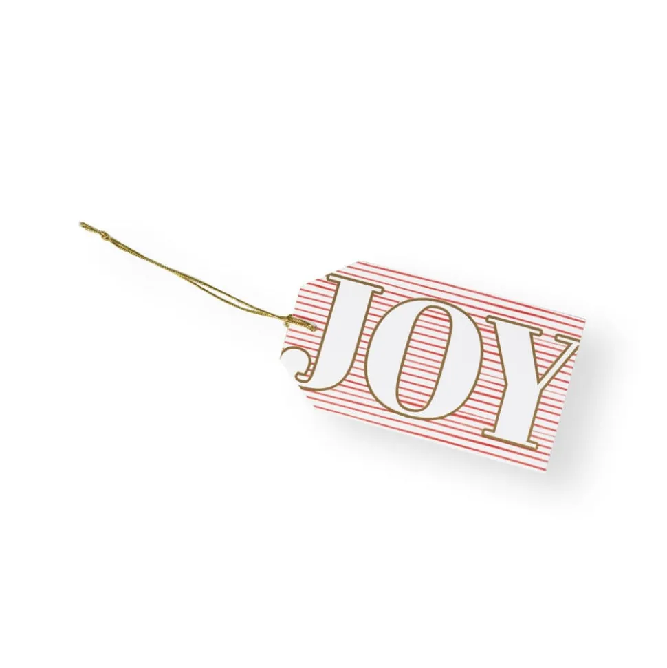 Joy Stripes Foil Gift Tags - 4 Per Package