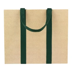 Jute And Twill Large Natural & Hunter Gift Bags - One Gift Bag Included
