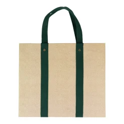 Jute And Twill Large Natural & Hunter Gift Bags - One Gift Bag Included