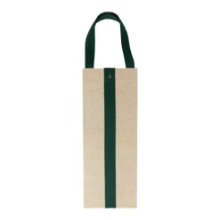 Jute And Twill Natural & Hunter Wine & Bottle Gift Bags - One Gift Bag Included