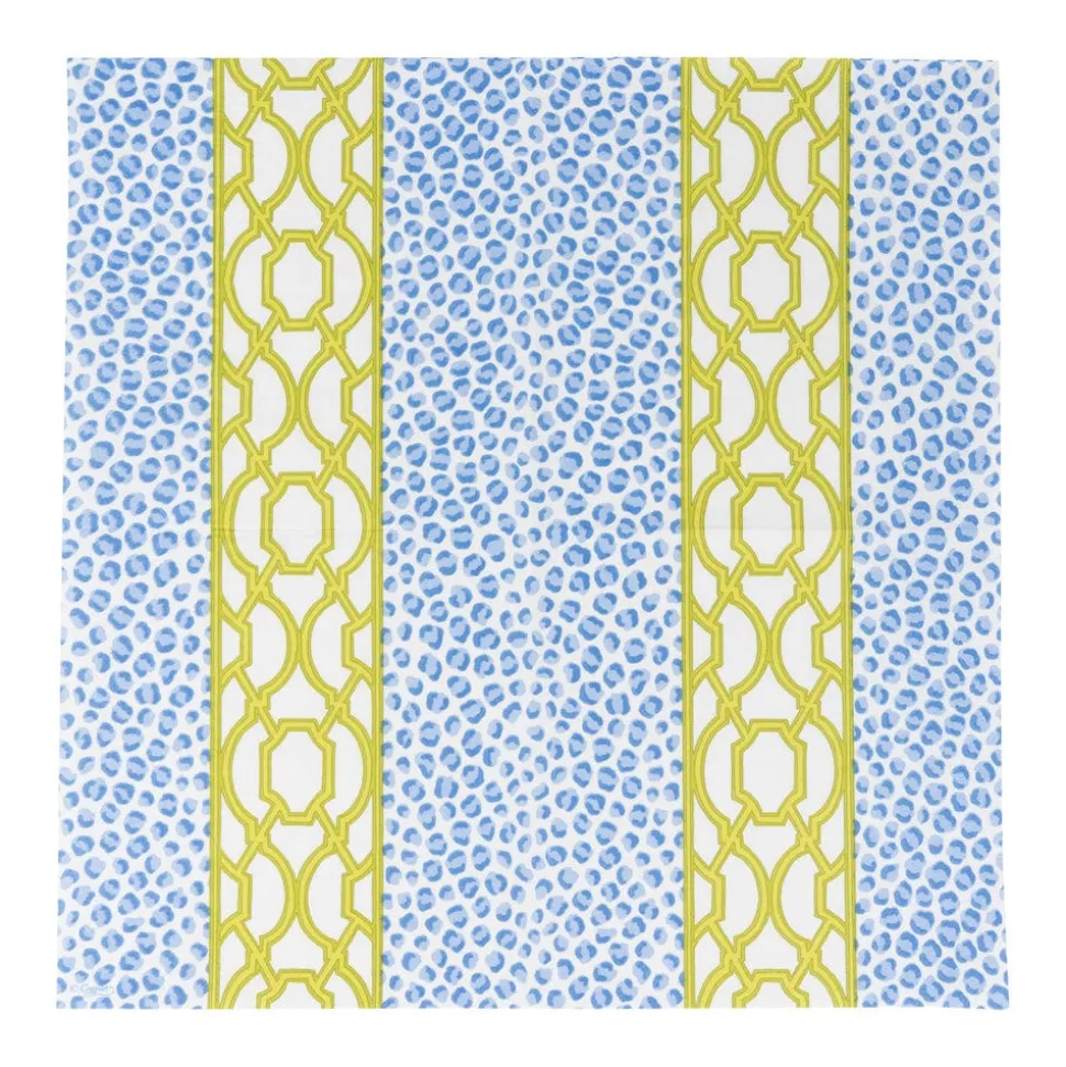 Knots And Spots Blue & Green Luncheon Napkins - 20 Per Package