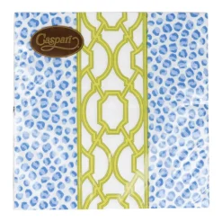 Knots And Spots Blue & Green Luncheon Napkins - 20 Per Package