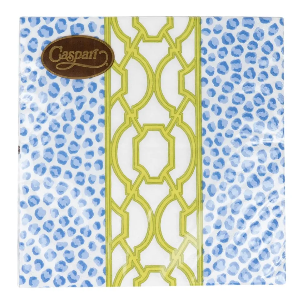 Knots And Spots Blue & Green Luncheon Napkins - 20 Per Package