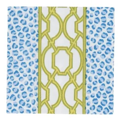 Knots And Spots Blue & Green Cocktail Napkins - 20 Per Package
