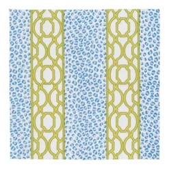 Knots And Spots Blue & Green Cocktail Napkins - 20 Per Package