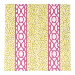 Knots And Spots Green & Fuchsia Luncheon Napkins - 20 Per Package