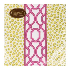 Knots And Spots Green & Fuchsia Luncheon Napkins - 20 Per Package