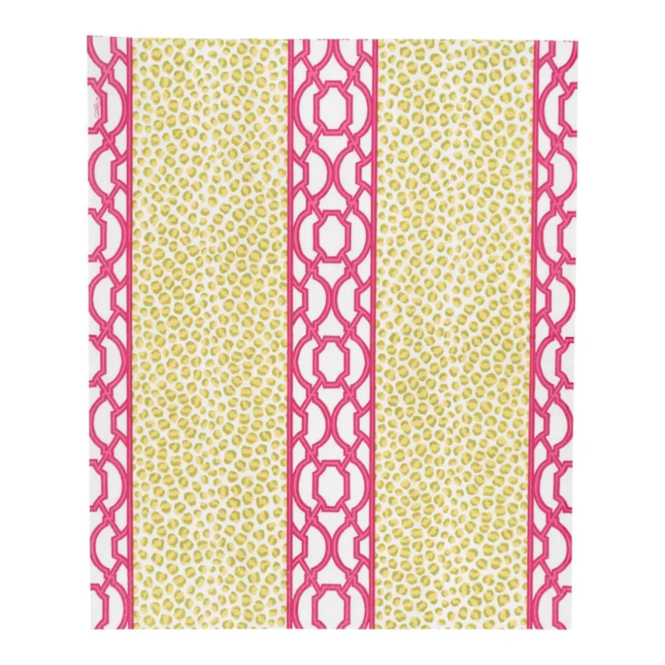 Knots And Spots Green & Fuchsia Guest Towel Napkins - 15 Per Package