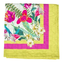 La Dolce Vita Kantha Quilt Sage & Lavender Table Covers - 1 Table Cover