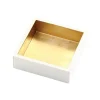 Lacquer Cocktail Napkin Holder in Ivory & Gold - 1 Each