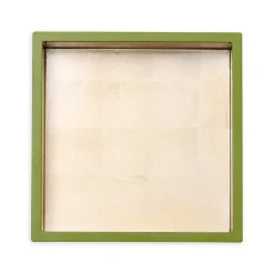 Lacquer Luncheon Napkin Holder in Sage & Gold - 1 Each