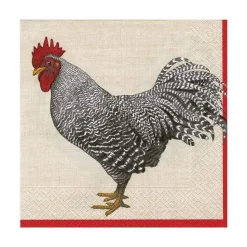 Le Coq Paper Luncheon Napkins in Ivory - 20 Per Package - 2 Packages