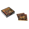 Le Jardin De Mysore Set Of 4 Lacquer Coaster - 4" Diameter