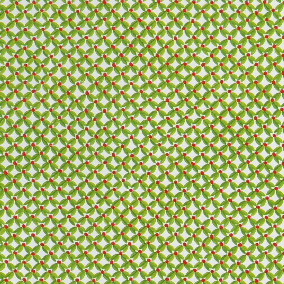 Leaf And Berry Ditz Gift Wrap - One 30" X 8' Roll