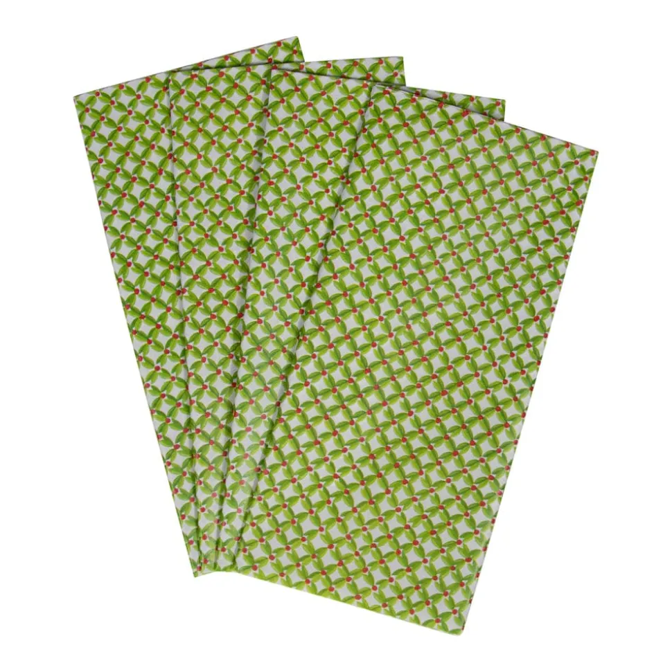 Leaf And Berry Ditz Tissue Paper - 4 Sheets Included