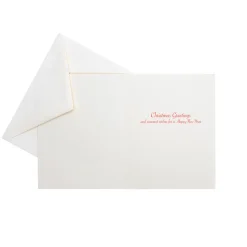 Leaf Wreath With Plaid Bow Large Boxed Christmas Cards - includes 15 Boxed Christmas Cards