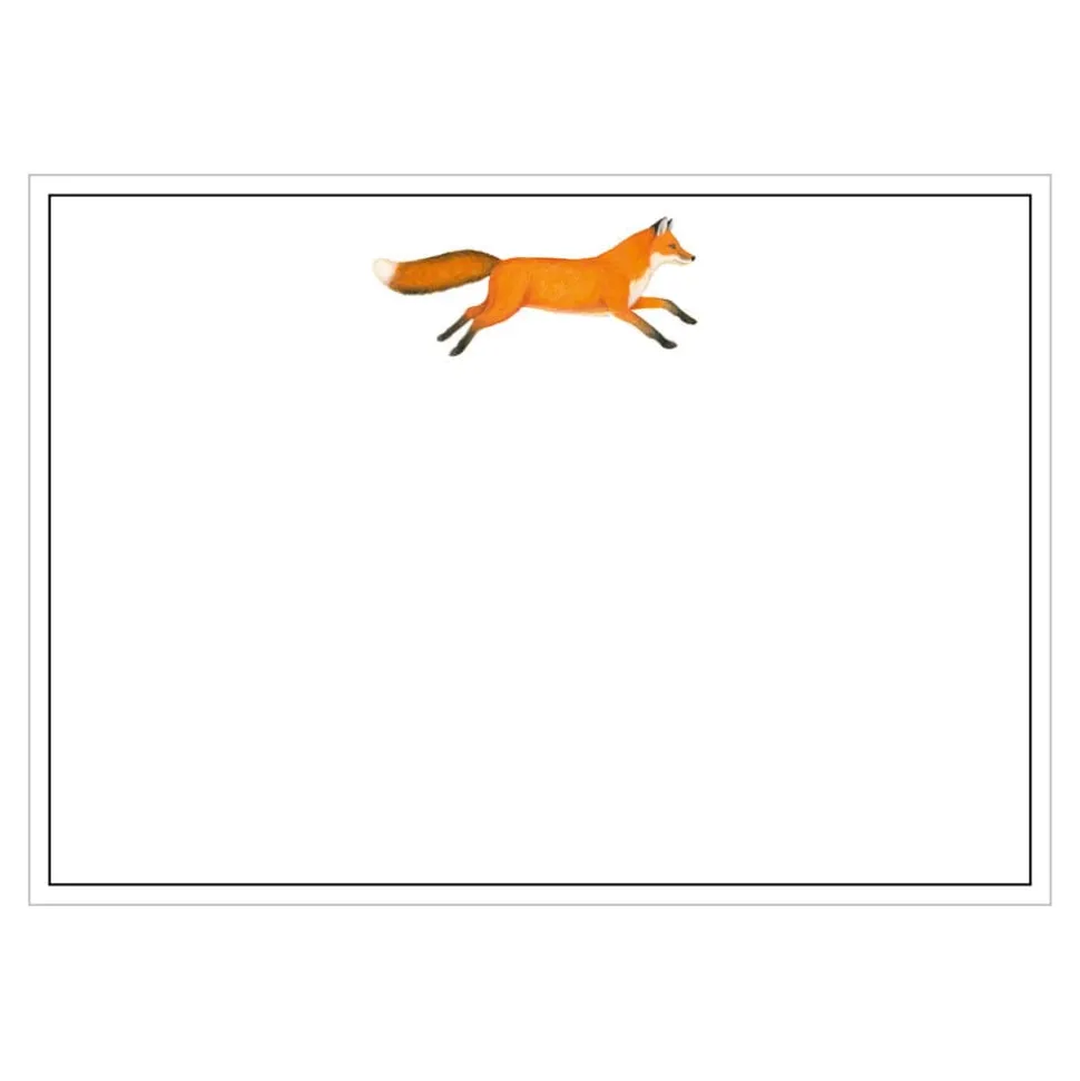 Leaping Fox Correspondence Cards - 12 Per Package
