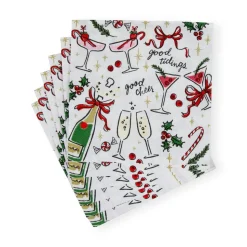 Let's Be Merry Paper Cocktail Napkins - 20 Per Package