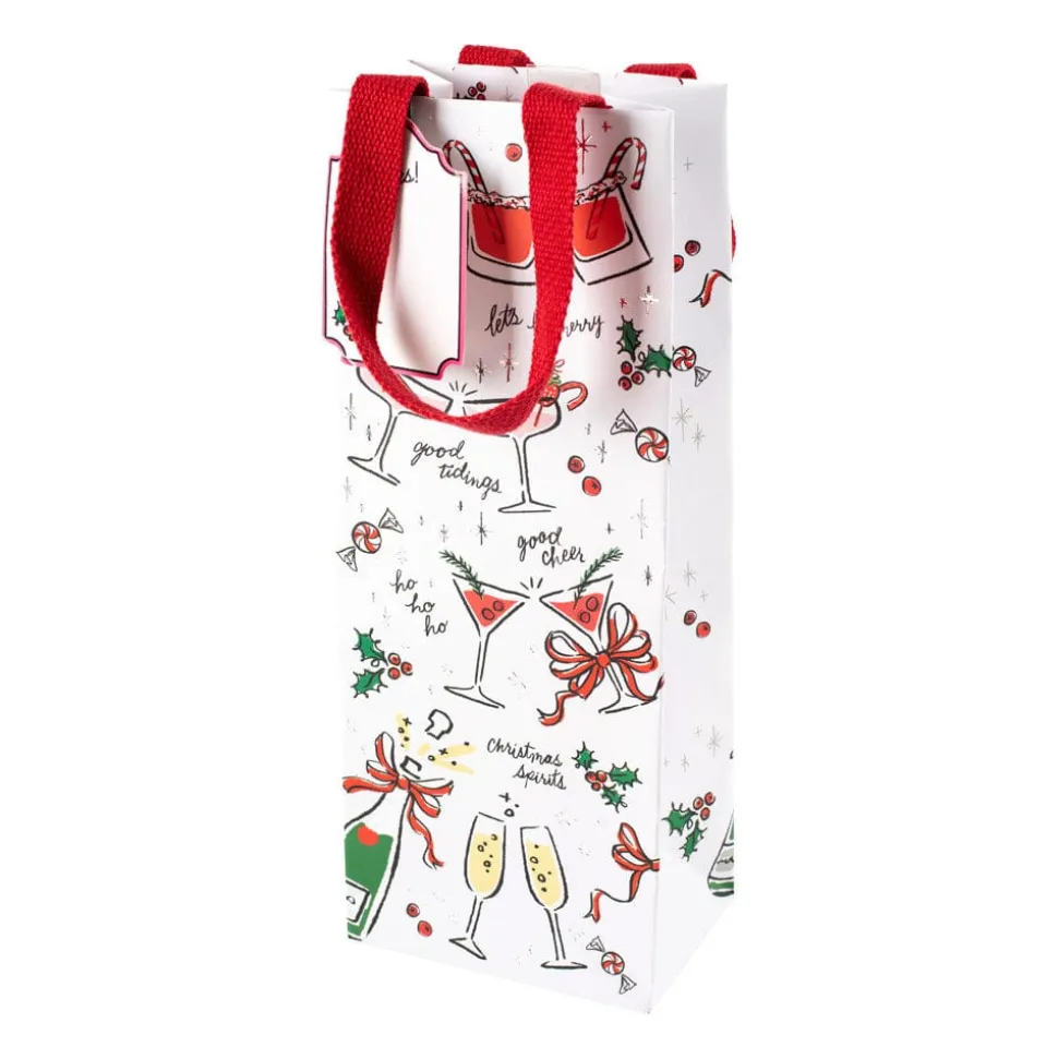 Let's Be Merry Wine & Bottle Gift Bag - 1 Each