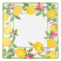 Limoncello Square Dinner Plates - 8 Per Package