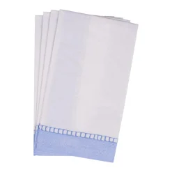 Linen Border Light Blue Guest Towel - 15 count